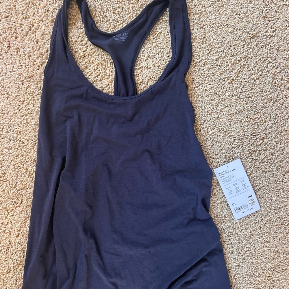 Athleta Black Racerback Tank Top
